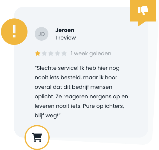 Aanpakkers van onterechte reviews